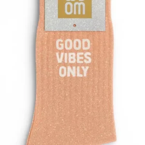 Chaussettes à Paillettes « Good Vibes Only » – Taille 36-40.