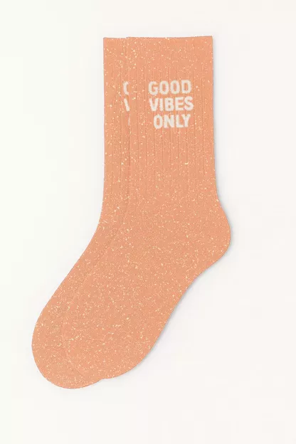 Chaussettes à Paillettes "Good Vibes Only" - Taille 36-40. - Image 2