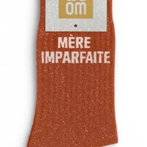 Chaussettes à Paillettes  » Mère Imparfaite » Roobios – Taille 36-40.