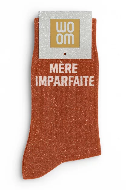 Chaussette à Paillettes « Mère Imparfaite » Roobios -Taille 36-40.