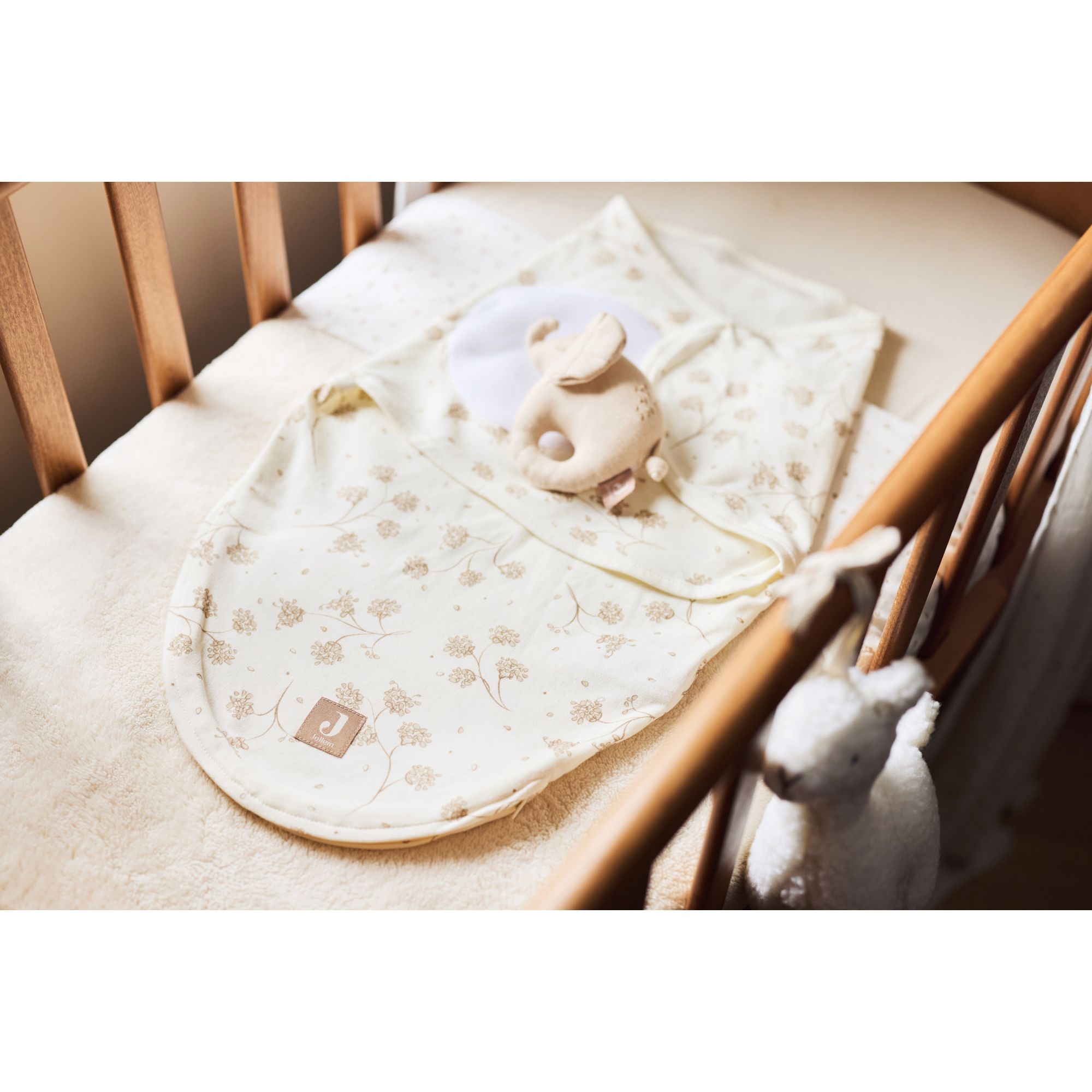 Couverture toute douce- Reversible – Sherpa – Jersey 100x150cm Oatmeal | Jollein. - Image 3