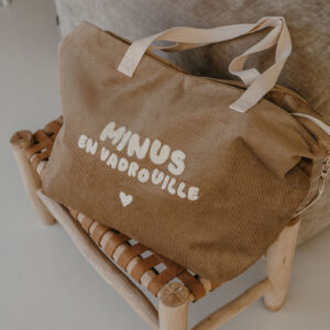 Sac XL velours beige Minus en vadrouille – Zakuw.