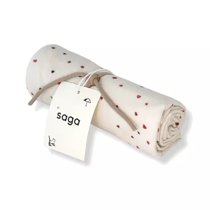 Lange Coeurs coton bio 70 x 70 cm.