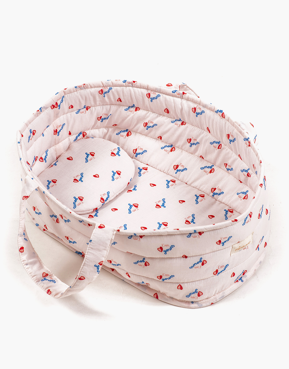 Minikane Couffin poupée et son oreiller en coton I’m yours.