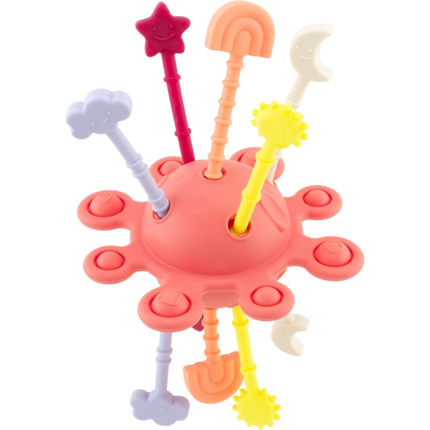 JOUET D&rsquo;ÉVEIL LUNE ROUGE BRIQUE.