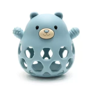 Ours en silicone pour développer la motricité fine – Bleu.