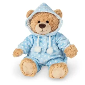 Peluche avec pyjama bleu 30 cm.