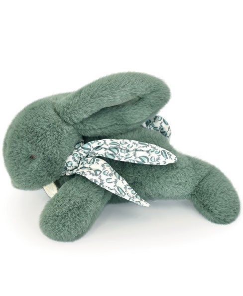 Doudou et compagnie – Lapin DOUDOU® Vert – Peluche lapin 25 cm.