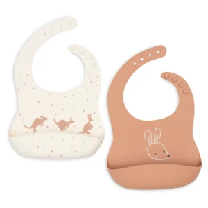 Bavoir Silicone Kangourou 2 Unités.