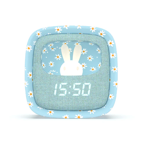 Réveil avec veilleuse intégrée. Blue Flower.