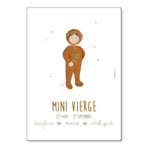 Affiche A4 astrologique “Mini Vierge”.