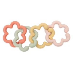 Jeu d&rsquo;anneaux Silicone Flowers – Jollein.