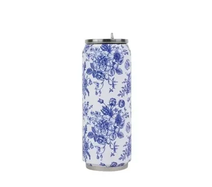 Canette isotherme 500 ml Toile de Jouy.