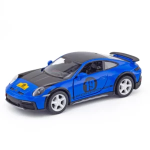 Voiture Retrofriction Miniature PORSCHE 911 RALLYE Bleu.