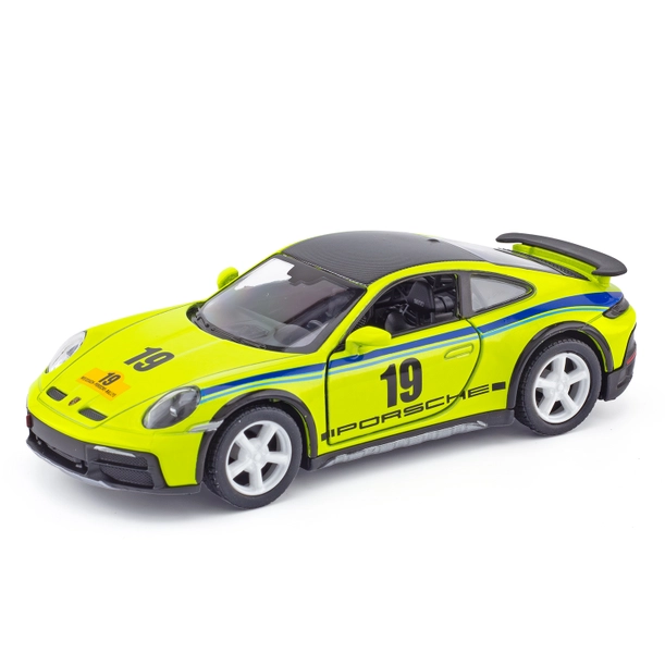 Voiture Retrofriction Miniature PORSCHE 911 RALLYE Jaune.