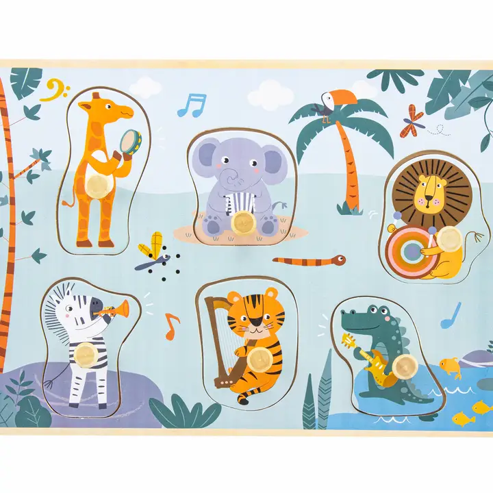 Puzzle Sonore : JUNGLE MUSICALE (6 pcs).