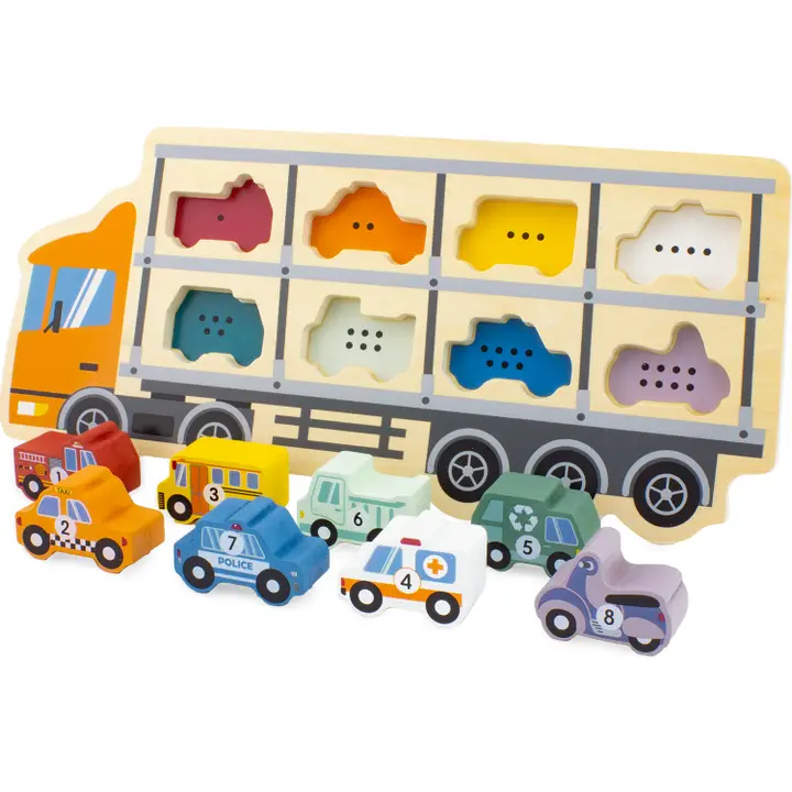 PUZZLE : CAMION PORTE VOITURES.
