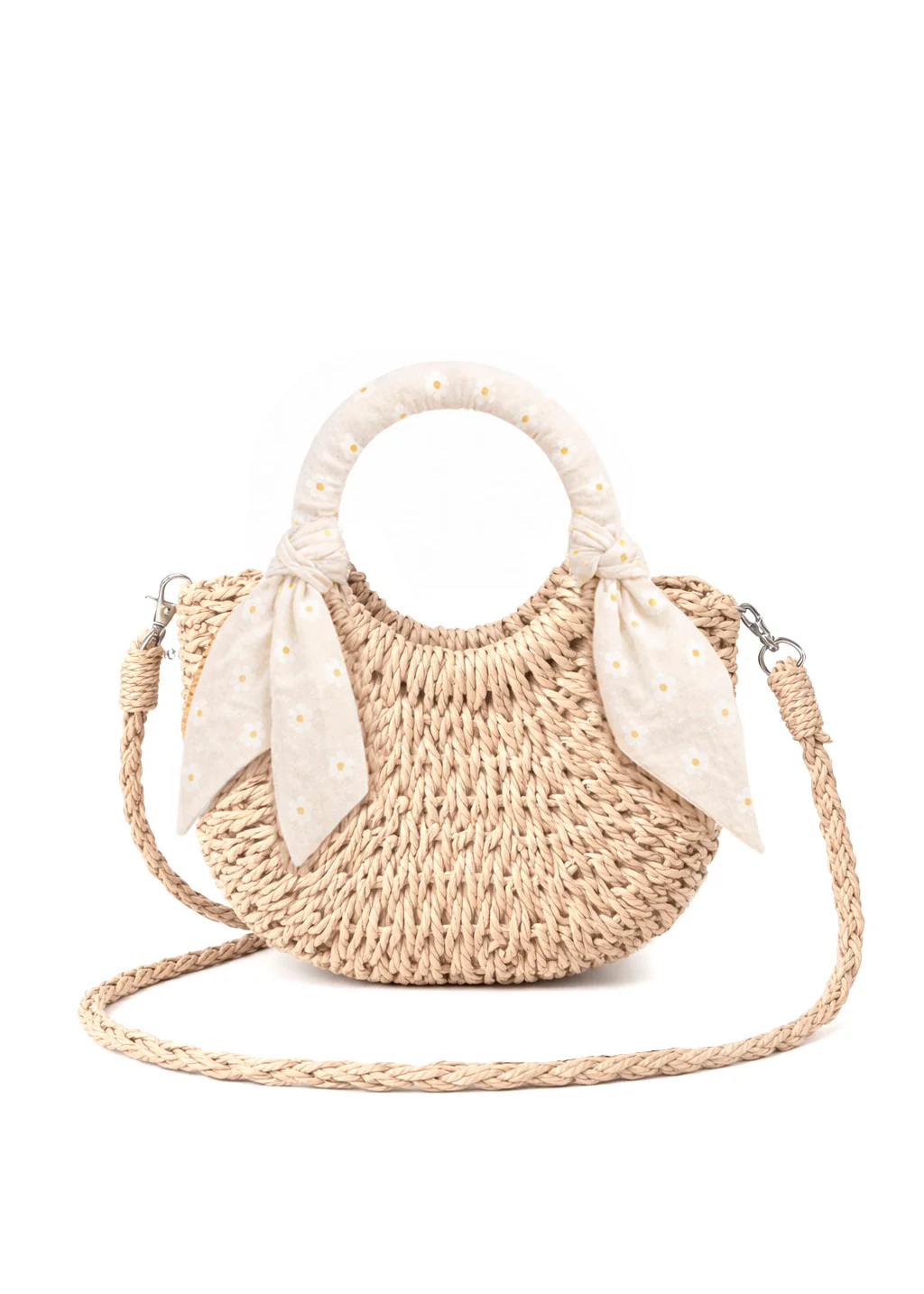 Mini Sac Paille Petits Pétales