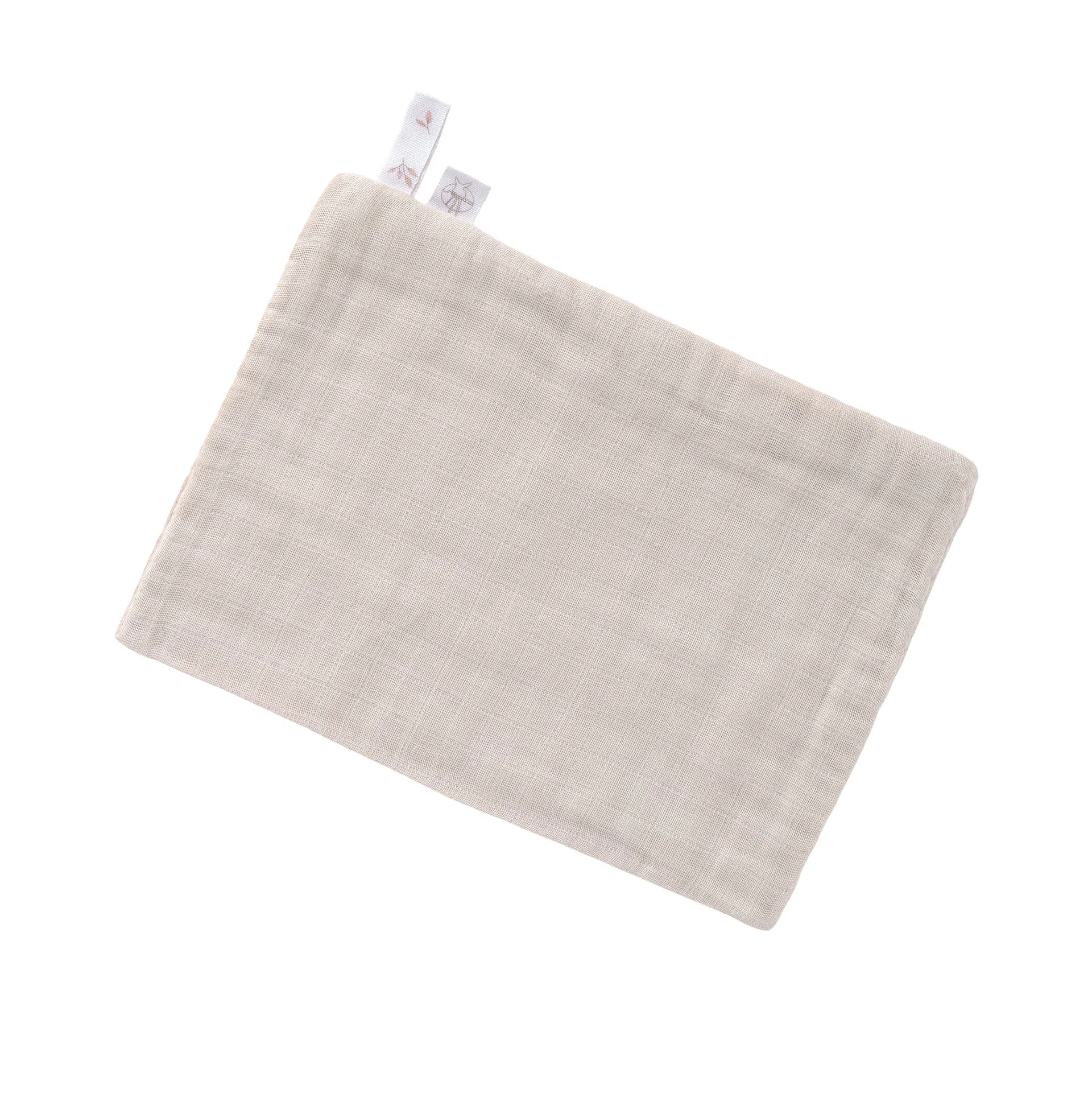 Gants de toilette en mousseline (3pcs), Feuilles. - Image 3