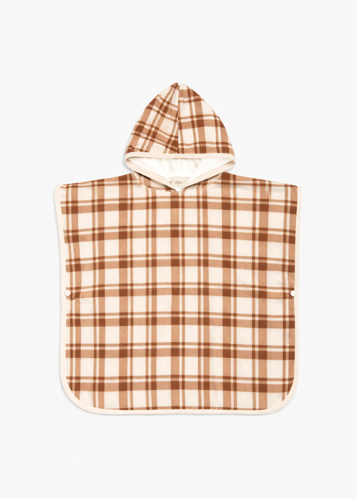 Poncho de bain – Vichy miel. (taille 3-4ans).