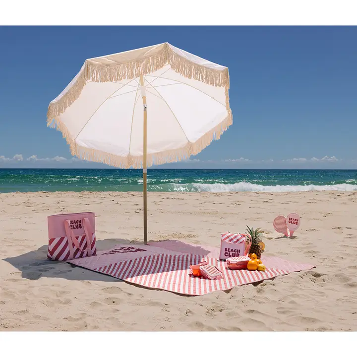 Couverture de pique-nique Rayures Bloom & Blush.
