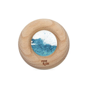 Petit Boum, Hochet sensoriel donut turquoise.