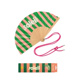 Eventail avec Bandoulière et Boîte Cadeau -Soleil.