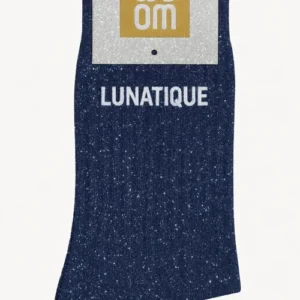 Chaussettes à Paillettes « Lunatique » Marine – Taille 36-40.