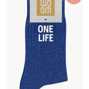 Chaussettes à Paillettes » One Life » Bleu Electrique – Taille 36-40.