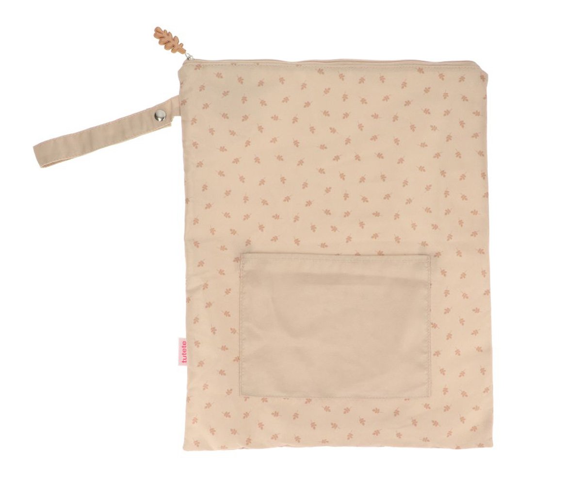 Grande pochette étanche pour transporter vêtements (Leaves Sable).