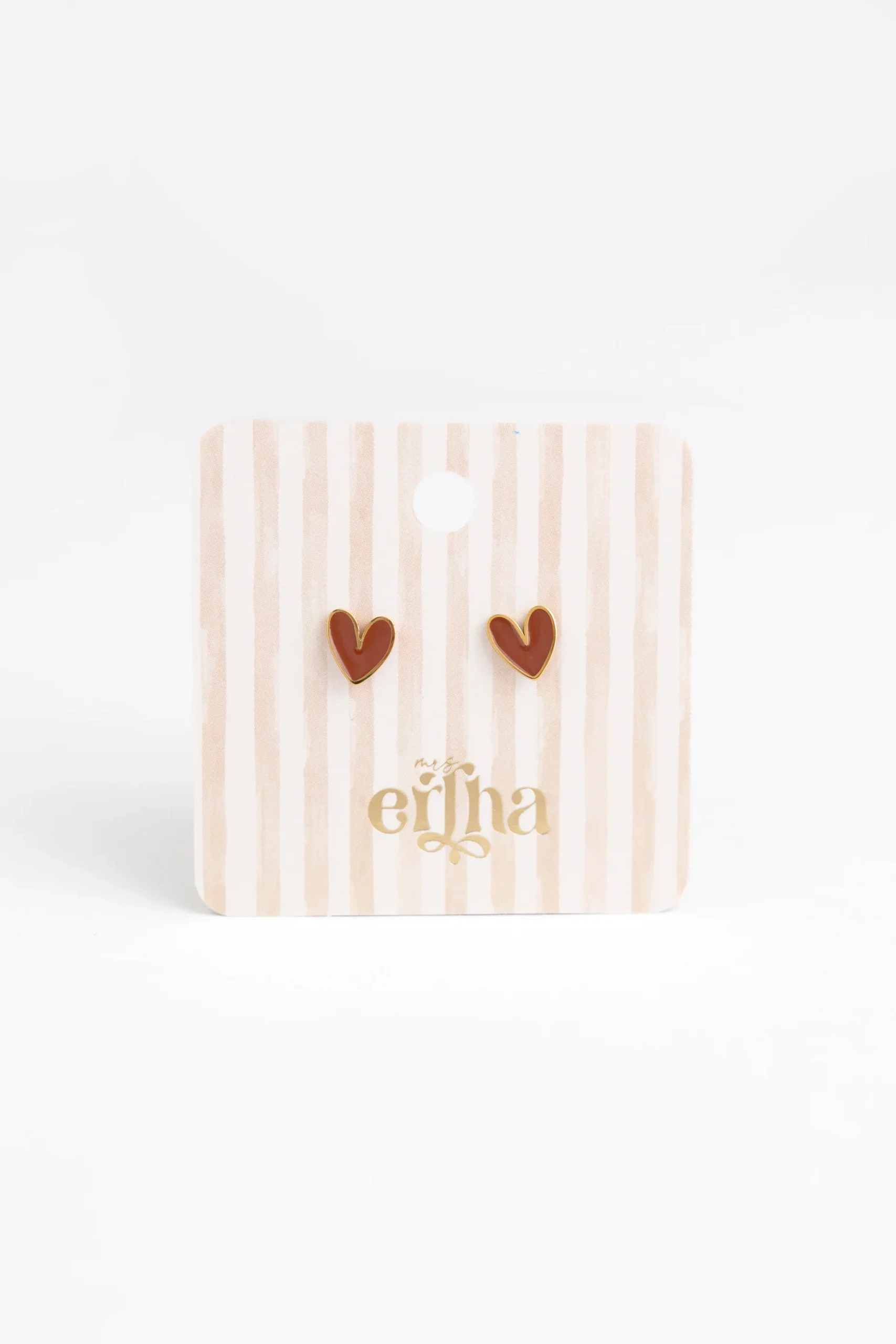 Boucles d'oreilles clous Cœur - Mrs Ertha. - Image 3