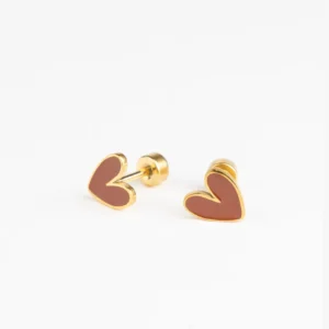 Boucles d&rsquo;oreilles clous Cœur – Mrs Ertha.