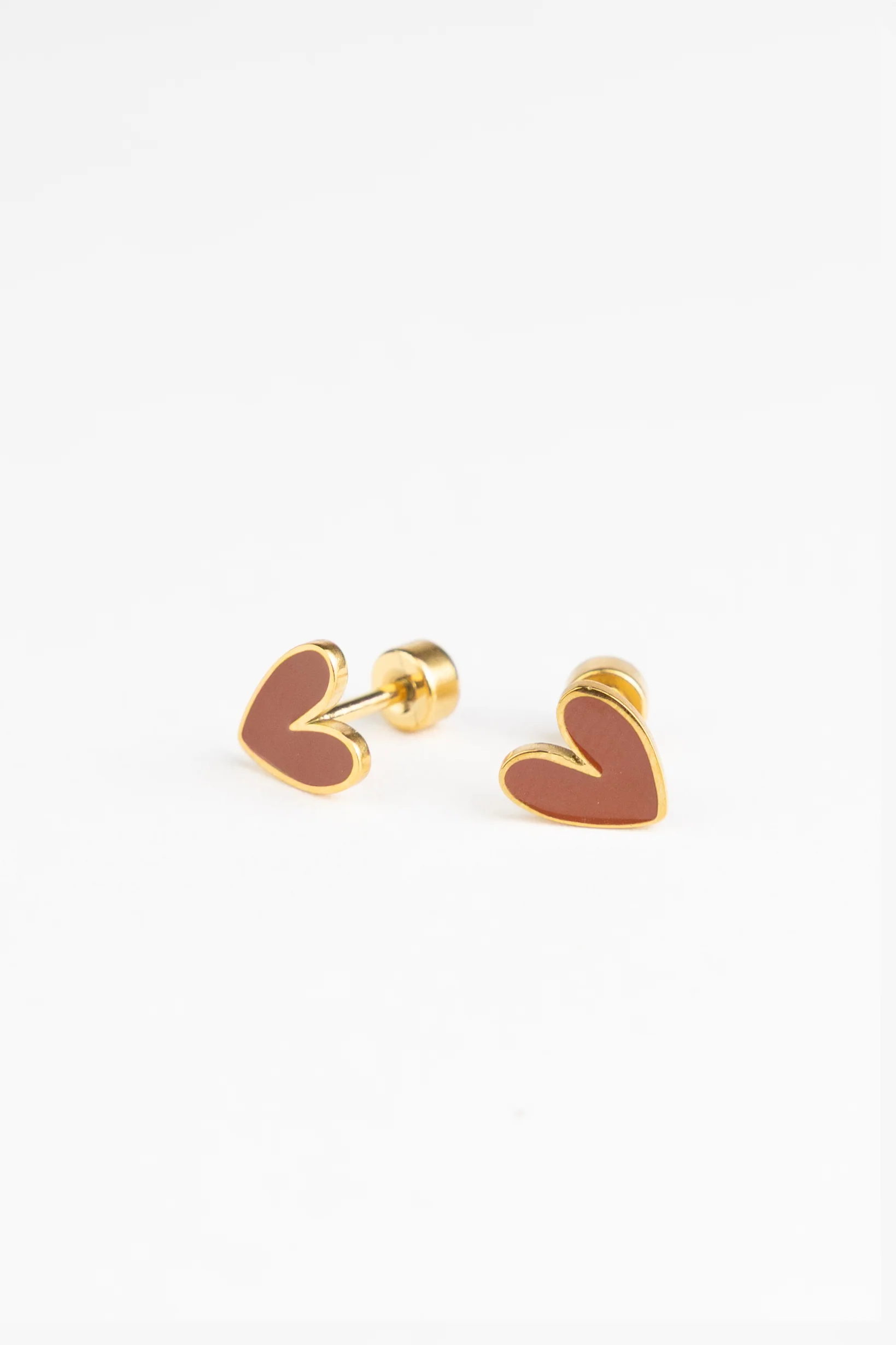 Boucles d'oreilles clous Cœur - Mrs Ertha.