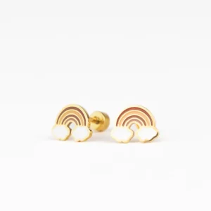 Boucles d&rsquo;oreilles clous Rêves Arc-en-ciel – Mrs Ertha.