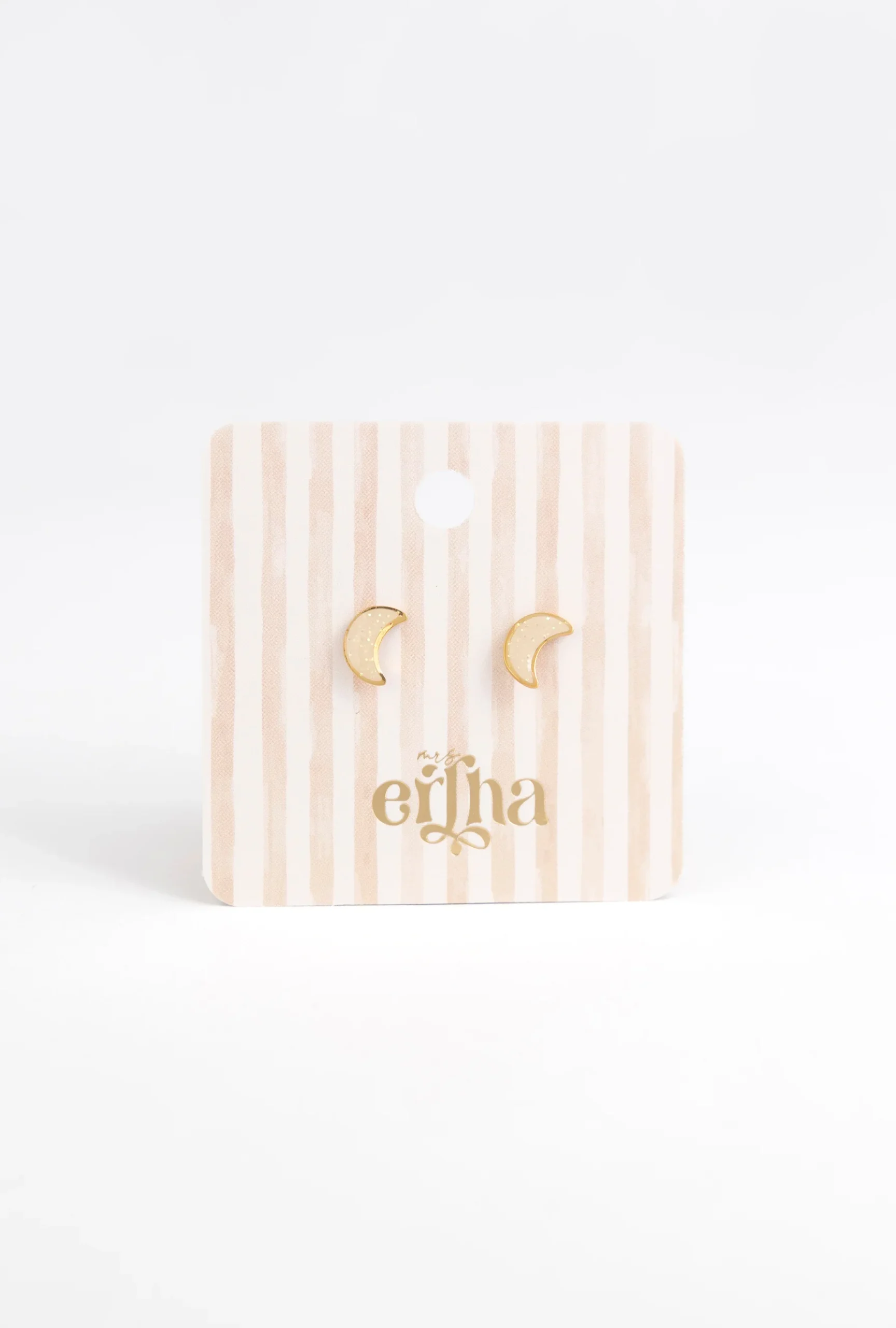 Boucles d'oreilles clous Lune Brillante - Mrs Ertha. - Image 2