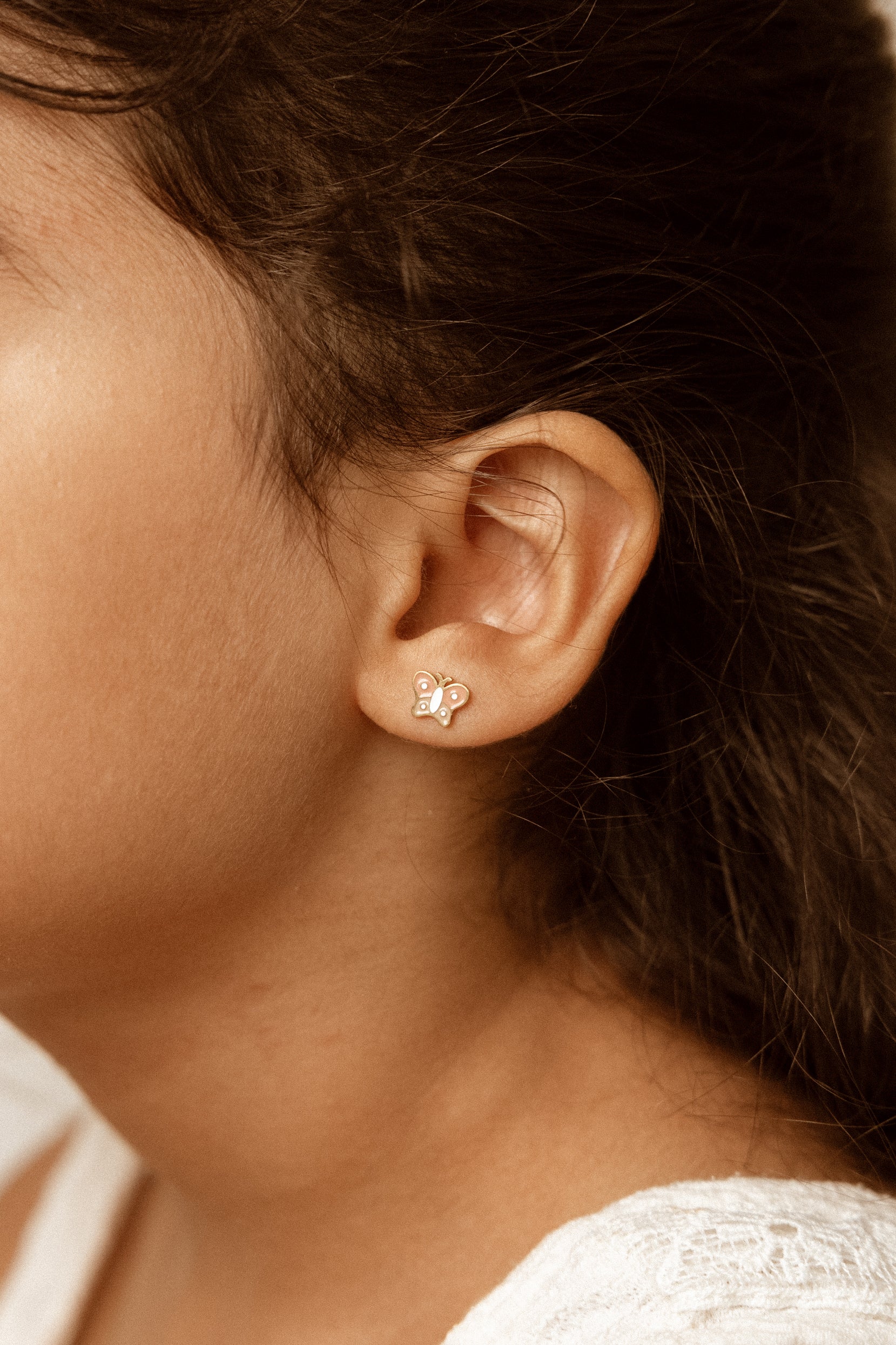 Boucles d'oreilles clous Petit papillon - Mrs Ertha. - Image 3