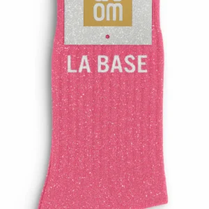 Chaussettes à Paillettes « La Base » Rose Bubble – Taille 36-40.