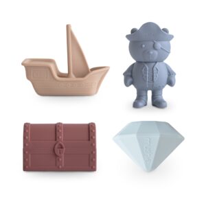 Jouet de bain Pirate, lot de 4 – Mushie.