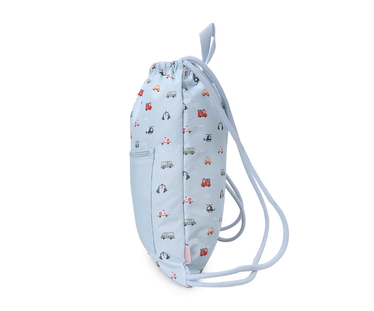 Sac de gym imperméable à cordon City Cars. - Image 2