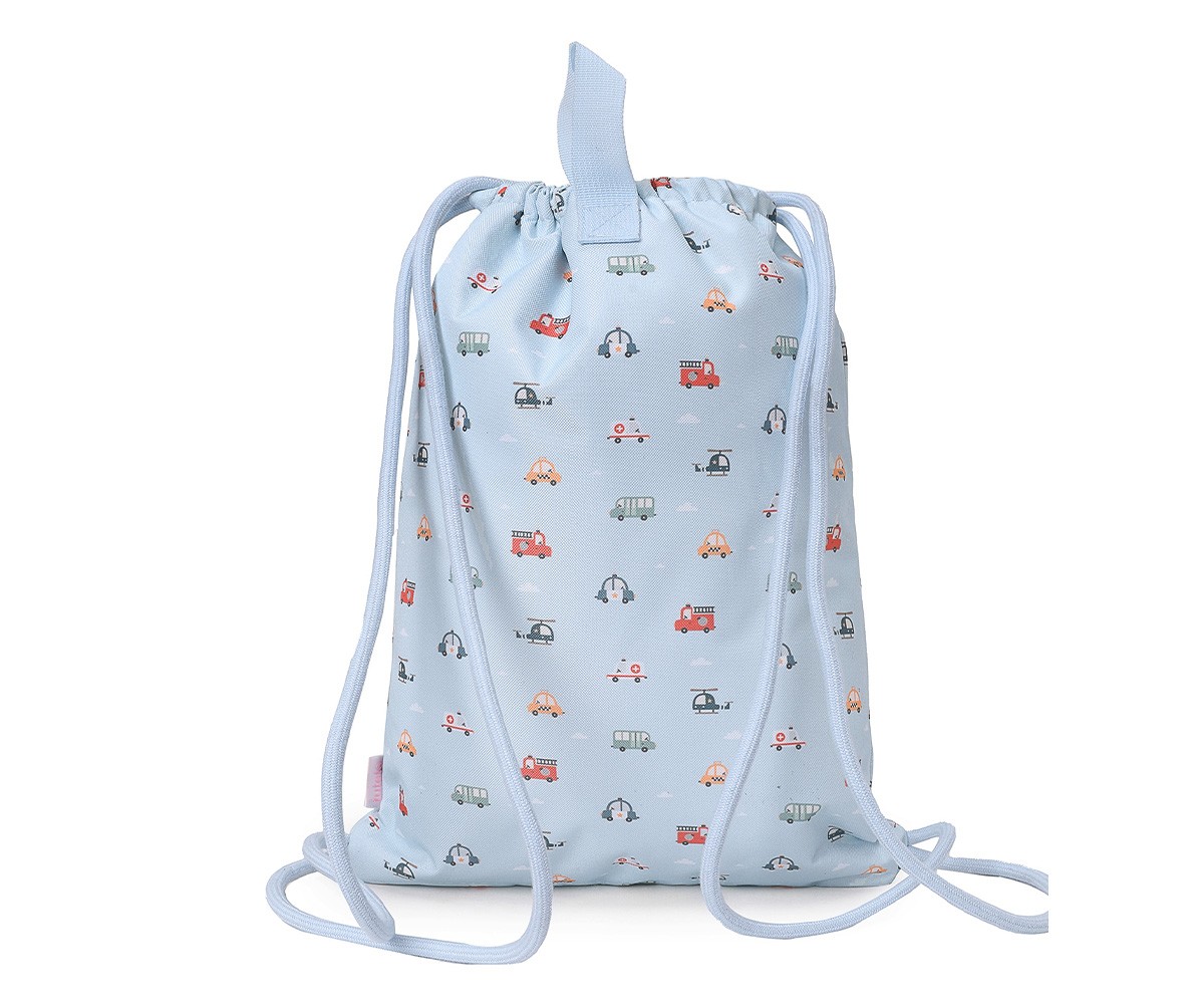 Sac de gym imperméable à cordon City Cars. - Image 3