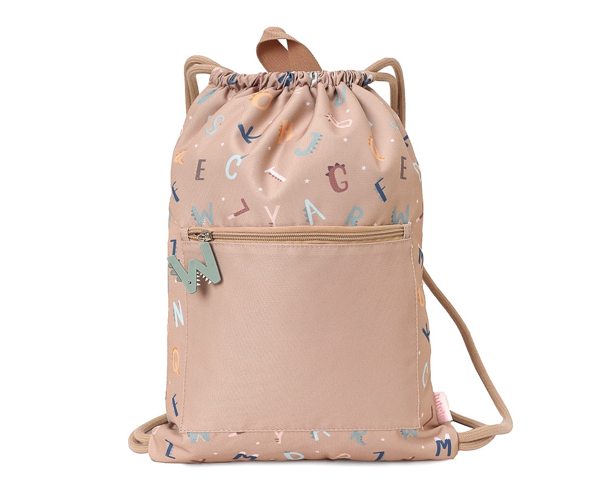 Sac de gym imperméable à cordon Alphabet.