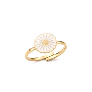Bague tournante Marguerite dorée – Mrs Ertha.