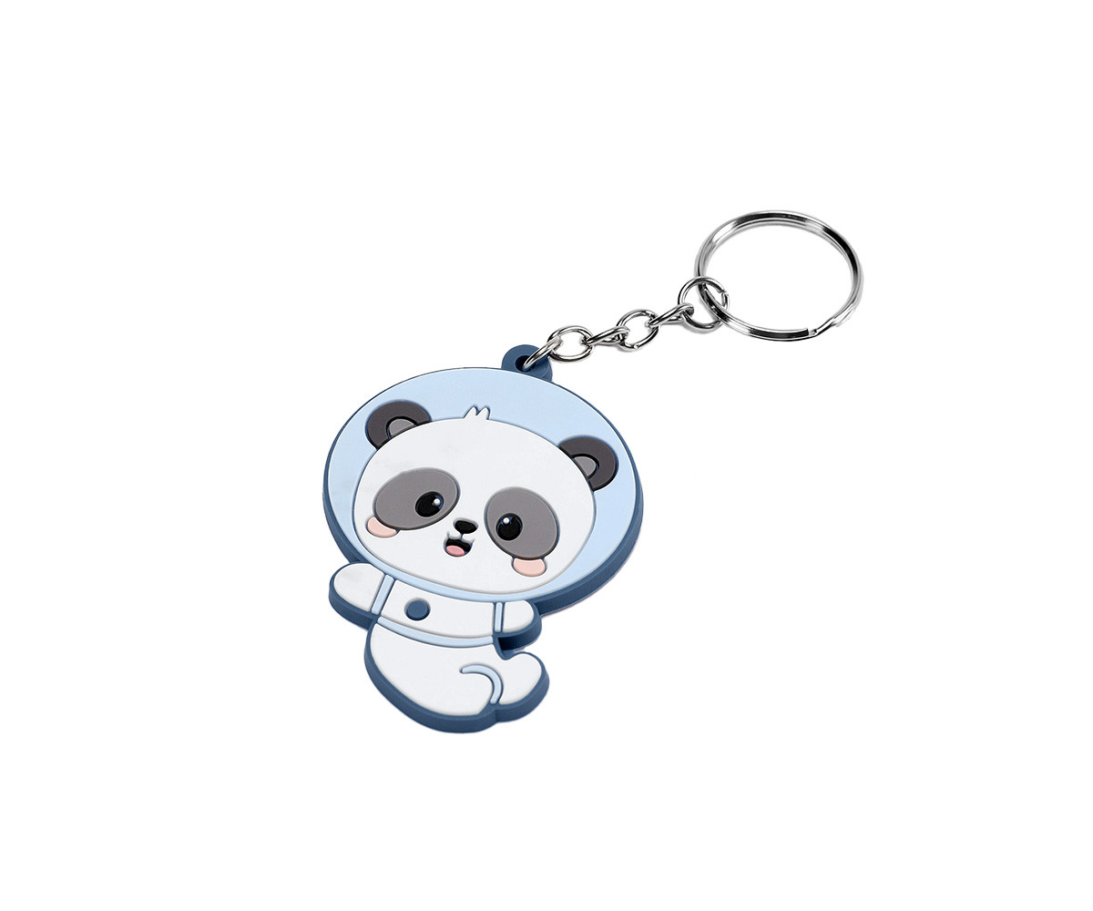 Sac à dos moyen Pandas in Space + porte-clés personnalisable. - Image 5