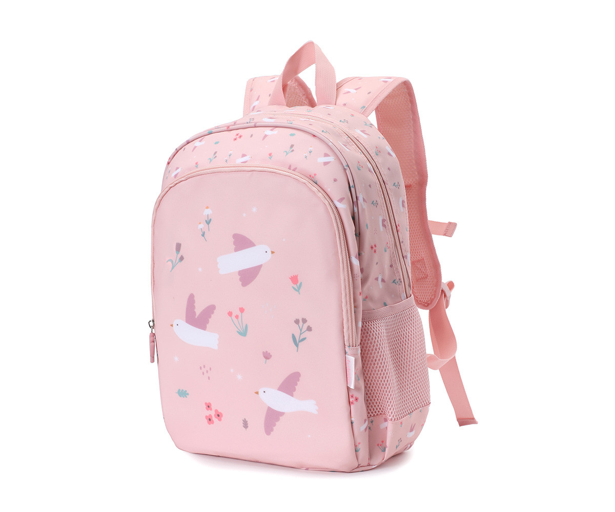 Sac à dos moyen Blossom Birds + porte-clés personnalisable. - Image 3