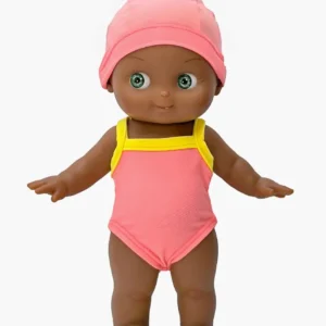 Minikane Poupée Mini Pancha, Prunelle et son ensemble de piscine corail.