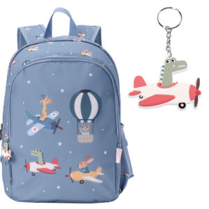 Sac à dos moyen Planes + porte-clés personnalisable.