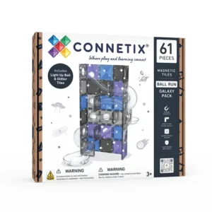 CONNETIX Circuit magnétique à billes lumineuses Galaxy, 61 pièces.