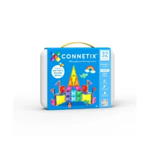 CONNETIX Mini-pack de voyage de 32 pièces de tuiles magnétiques.