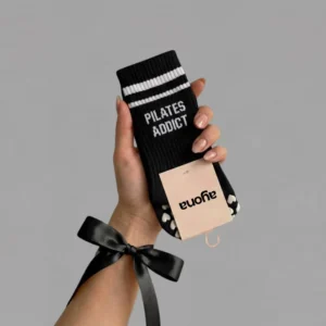 Chaussettes antidérapantes Ayona Noir – Pilates Addict.