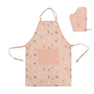 Ensemble Kids Tablier et Gant de Cuisine Alphabet.